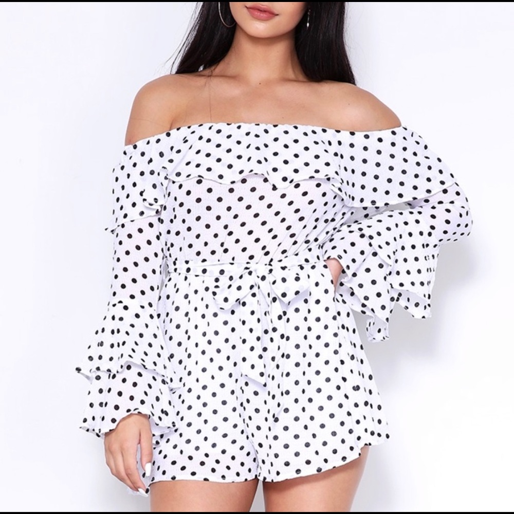Polka-dotted Romper